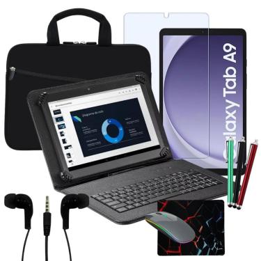 Imagem de Kit Capa Teclado p/ Tablet Samsung Galaxy Tab A9 8.7 + Película + Caneta Touch