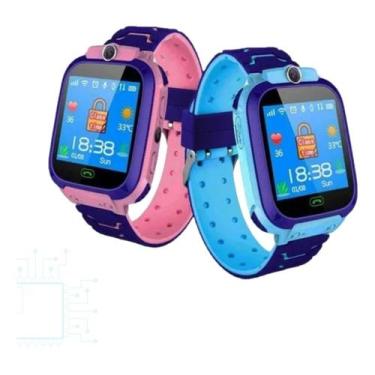 Imagem de Relógio Smartwatch Infantil Inteligente A prova D'gua C2 Rosa Com Rast