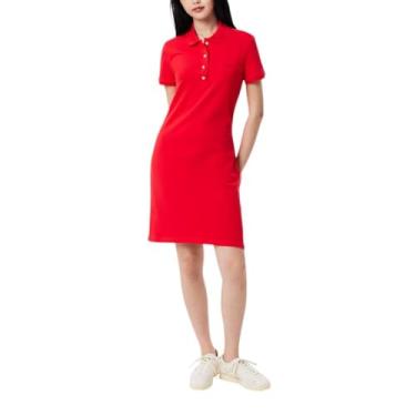 Imagem de Lacoste Vestido feminino piquolo de algodão elástico, Granadina, 36