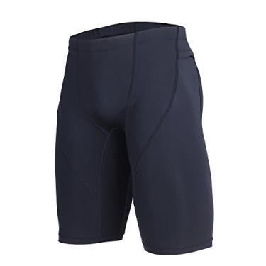 Imagem de beroy Short masculino de compressão, treino, atletismo, treino, camada de base esportiva justa com um bolso