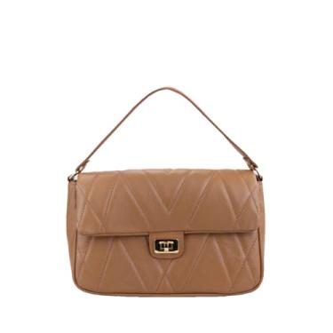 Imagem de Bolsa de mão em couro legítimo castor