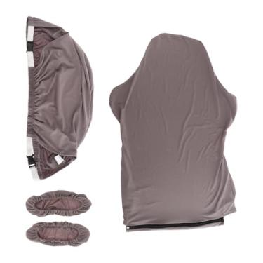 Imagem de Ioensy Tampas de cadeira de jogos, lavable de spandex com capas de apoio de braço/tampa traseira/assento, deslizamentos de cadeira de computador alongados, Cinza
