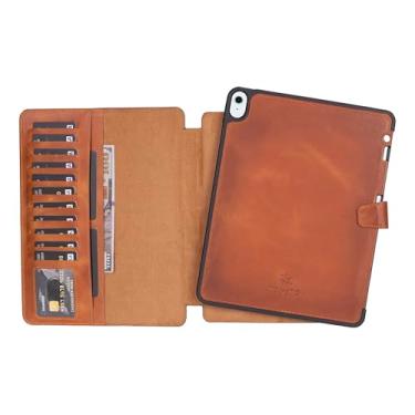 Imagem de VENITO Parma Capa de couro premium para iPad Air 11 polegadas M2 (2025/2024) com suporte para lápis, feito à mão, suporte, carteira destacável, couro de flor integral, compatível com Apple Pencil