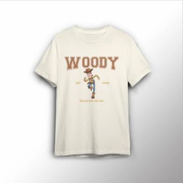 Imagem de Camisa Estampa Personalizada Desenho Woody Toy Story - Lobo Sete, Off,