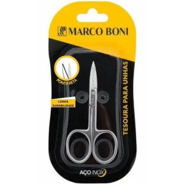 Imagem de Tesoura Profissional em Aço Inox Para Unhas Ponta Reta - Marco Boni