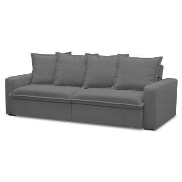 Imagem de Sofá Retrátil Reclinável 3 Lugares 235cm Roma F05 Veludo Grafite - Mpozenato