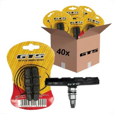 Imagem de Kit 40 Par Pares Pastilhas Sapata De Freio Gts V-Brake 70Mm Bike Bicicleta Aro 26 29