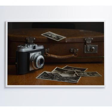 Imagem de Quadro Maquina Fotográfica 90x60 Cm Vidro Impresso