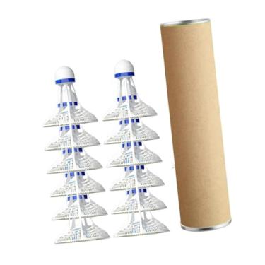 Imagem de oshhni Petecas de badminton resistentes ao vento 2,5x2,5 polegadas portáteis para praias acessórios de cabeça de espuma leves, Branco 12 Peças