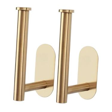 Imagem de Ｂｅｓｇａ Suporte para papel higiênico 2 peças, prendedores de cortina, prendedores de cortina para cortinas, armário de quarto, cabide de chapéu, gancho, Ouro
