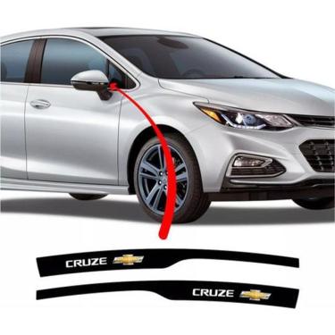 Imagem de Kit Adesivo Retrovisor Chevrolet Cruze 2017 Aplique Preto