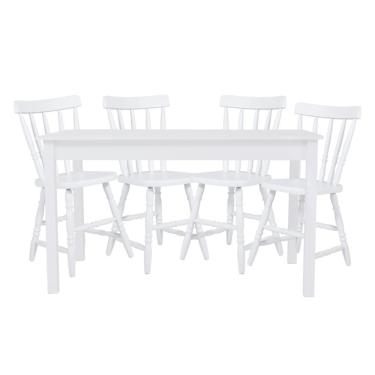 Imagem de Mesa De Jantar Ditália Com 4 Cadeiras Ja-225 Branco