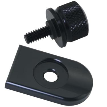 Imagem de ZZHXSM Parafuso de assento de alumínio preto anel de puxar tampa do botão de montagem 750 almofada de assento porca espaçador de parafuso compatível com parafusos de aba de conexão 1996 2024 5x5x5 cm