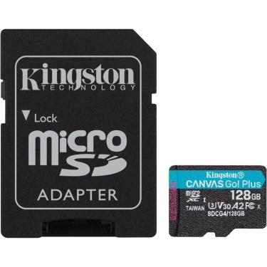 Imagem de Cartão Micro SD 128GB Kingston Canvas Go Plus , Leitura até 200MB/s, SDCG4/128GB
