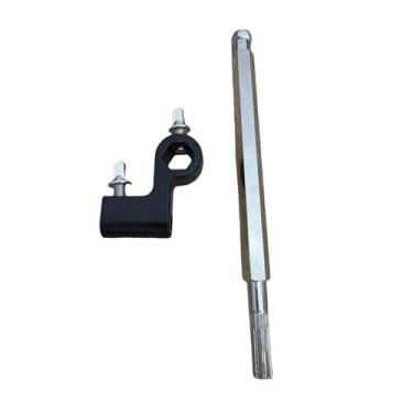 Imagem de YIJU Pedal de bumbo duplo, biela de ligação, metal resistente, profissional, fácil de instalar, acessório de bateria, peças de reposição, com Clipe Preto