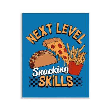 Imagem de Stupell Industries Design de placa de parede Next Level Snacking Skills por Jedco Brands, Inc., 35,5 x 28,5 cm
