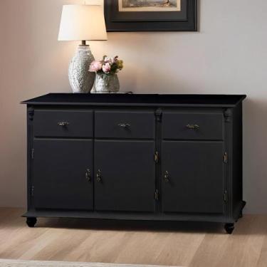 Imagem de Balcão Colonial Cor Cera em Madeira Bruta para Cozinha com Pés Tornead