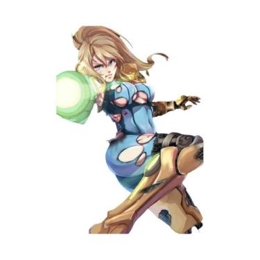 Imagem de Pôster De Tela Do Jogo De Ficção Científica Samus Aran Metroid Para PS