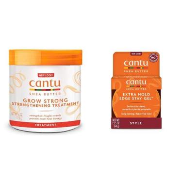 Imagem de Tratamento e gel Cantu Grow Strong com manteiga de karité 180mL
