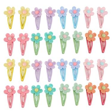 Imagem de GLOGLOW Grampos de cabelo de flor de cachorro de plástico, grampos de cabelo para cães, 32 peças de plástico ABS para viagem para gatos para uso diário