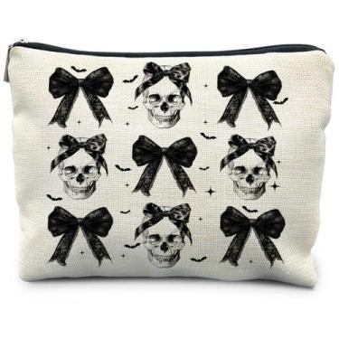 Imagem de Estojo de cosméticos RYYCDOI Bolsa de maquiagem de Halloween 25x19cm