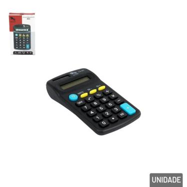Imagem de Calculadora de Bolso 8 Dígitos Preta - Tudo em Caixa