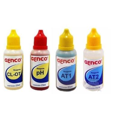 Imagem de Reagentes P/ Análise Ph, Cloro, Alcalinidade At1 E At2 Genco