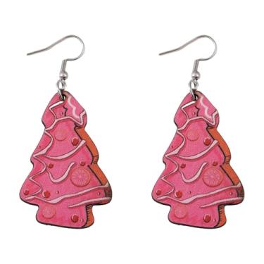 Imagem de Brincos de Natal femininos com pingente de árvore, roupas de Natal, acessórios de bijuteria, 2inch, Liga de aço, Sem pedra preciosa