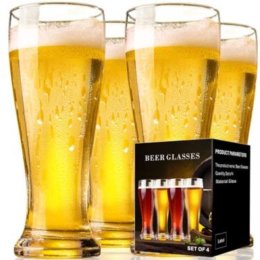 Imagem de ParaCity Conjunto de 4 copos de cerveja, 500 ml, presente de vidro para homens, copos de cerveja para água, suco, café gelado, coquetéis, cruzcampo