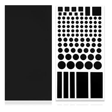 Imagem de 6 adesivos com bloqueio de luz, filtros de LED de escurecimento de luz, incluindo pré-cortados e completos para roteadores, relógios e todos os aparelhos, capas de LED blackout