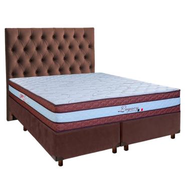 Imagem de Kit Cabeceira + Cama Box + Colchão Casal Molas Ensacadas Legaccy Paropas