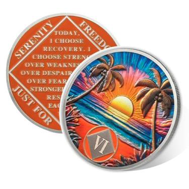 Imagem de Token de recuperação de dependência de 6 anos da Sobriety Coin Vitalwa