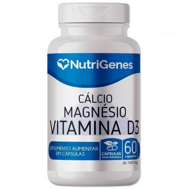 Imagem de Calcio + Magnesio + Vitamina D3 1400Mg 60 Cápsulas - Nutrigenes-Unissex