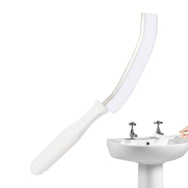 Imagem de Escova de fenda – Escova de limpeza de argamassa, ferramenta de limpeza ergonômica de cerdas rígidas anguladas de longo para cozinha, chuveiro, janela, azulejo, chão, forno