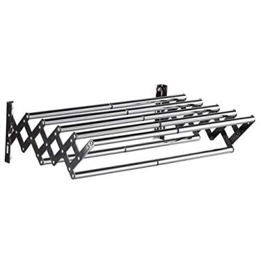 Imagem de Estante de secagem de roupas montado na parede cabide de loureiro retrátil dobrável Airer banheiro casa expansível toalheiro secador varais