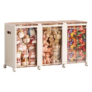 Imagem de Caixas de armazenamento empilháveis para armário | Organizador de gavetas grandes dobráveis, escritórios e material escolar para roupas, armário, brinquedo, acampamento, berçário, escola, cubo