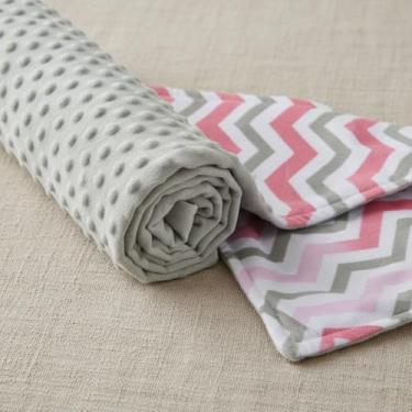 Imagem de Cobertor Infantil Ultraconfortável com Textura Onda Rosa