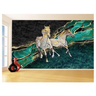 Imagem de Papel De Parede Animais Pop Art Cavalos Cores 3,5M Pxa349 - Você Decor