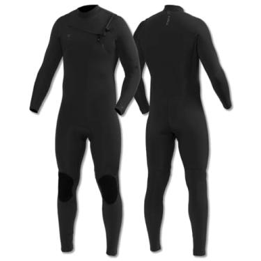 Imagem de Long John Vissla 7 Seas 4/3 Full Chest Zip Masculino – Neoprene Limestone, Super Stretch, Fever Fiber, Alta Flexibilidade e Aquece 13ºC a 15ºC (Médio)