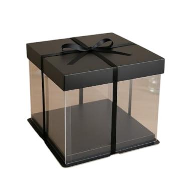Imagem de Luxury Gift Cake Box 26.5x26.5x18cm - With Satin Ribbon, Elegant Packaging for Cake Presents & Special Occasions (1 Unidade)
