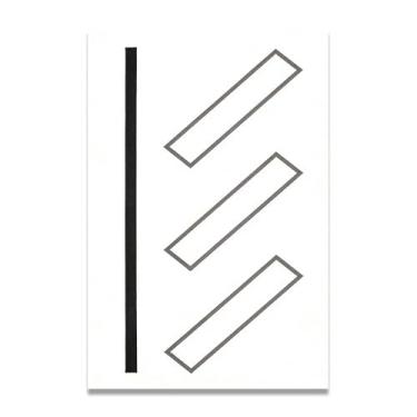 Imagem de LKXGRRSFG Geometria silenciosaLienzo Minimalista: Serenidad Paleta Neutra Gran Área Vacía para Espacio Tranquilo19,78x75 cm Sem moldura