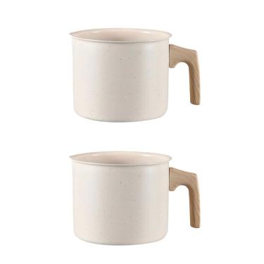 Imagem de Kit 2 Leiteiras Ecoglide 1630ml Vanilla Compatível Com Gás, Indução, Vitrocerâmica e Elétrico