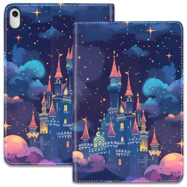 Imagem de Capa para iPad (A16) 11ª geração 11 polegadas 2025/iPad 10ª geração 10,9 polegadas 2022, suporte ajustável, auto despertar/hibernar, capa inteligente - Cloud Castle in The Sky