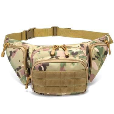 Imagem de Pochete Bolsa Tática Militar – Saque Rápido, Compacta, Impermeável e Reforçada, Ideal para Atividades ao Ar Livre(Camuflado)