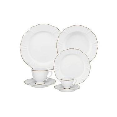 Imagem de Jogo de Jantar Chá Café 42 Pçs Porcelana Oxford Soleil Victória Ouro