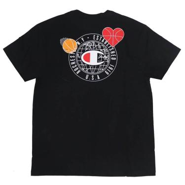 Imagem de Camiseta Champion "Athletic" Basketball World - Preto-Masculino