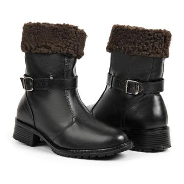 Imagem de Bota Oslo Zurique para Neve em Couro Forrada com Lã e Impermeável Feminina-Feminino