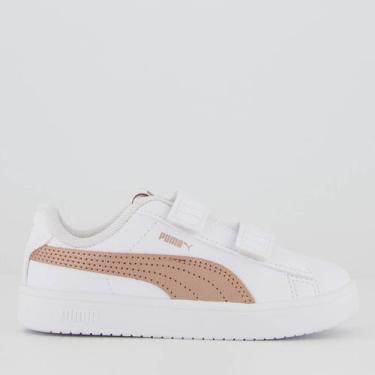 Imagem de Tênis Puma Rickie Classic V Infantil Branco e Rosa, 20