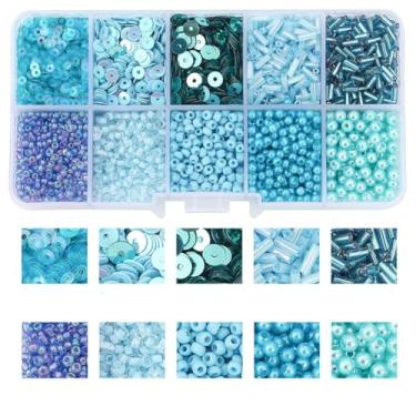 Imagem de Kit sortido de contas de tamanho misto de 10 formas para fazer pulseiras, suprimentos de joias, faça você mesmo, colar, brinco, criação de presente criativo