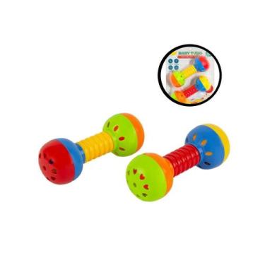 Imagem de 2 Chocalho de Bebê Colorido Menino Menina 6 Meses Brinquedo - Etitoys
